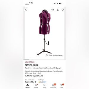 My double adjustable body mannequin dress form